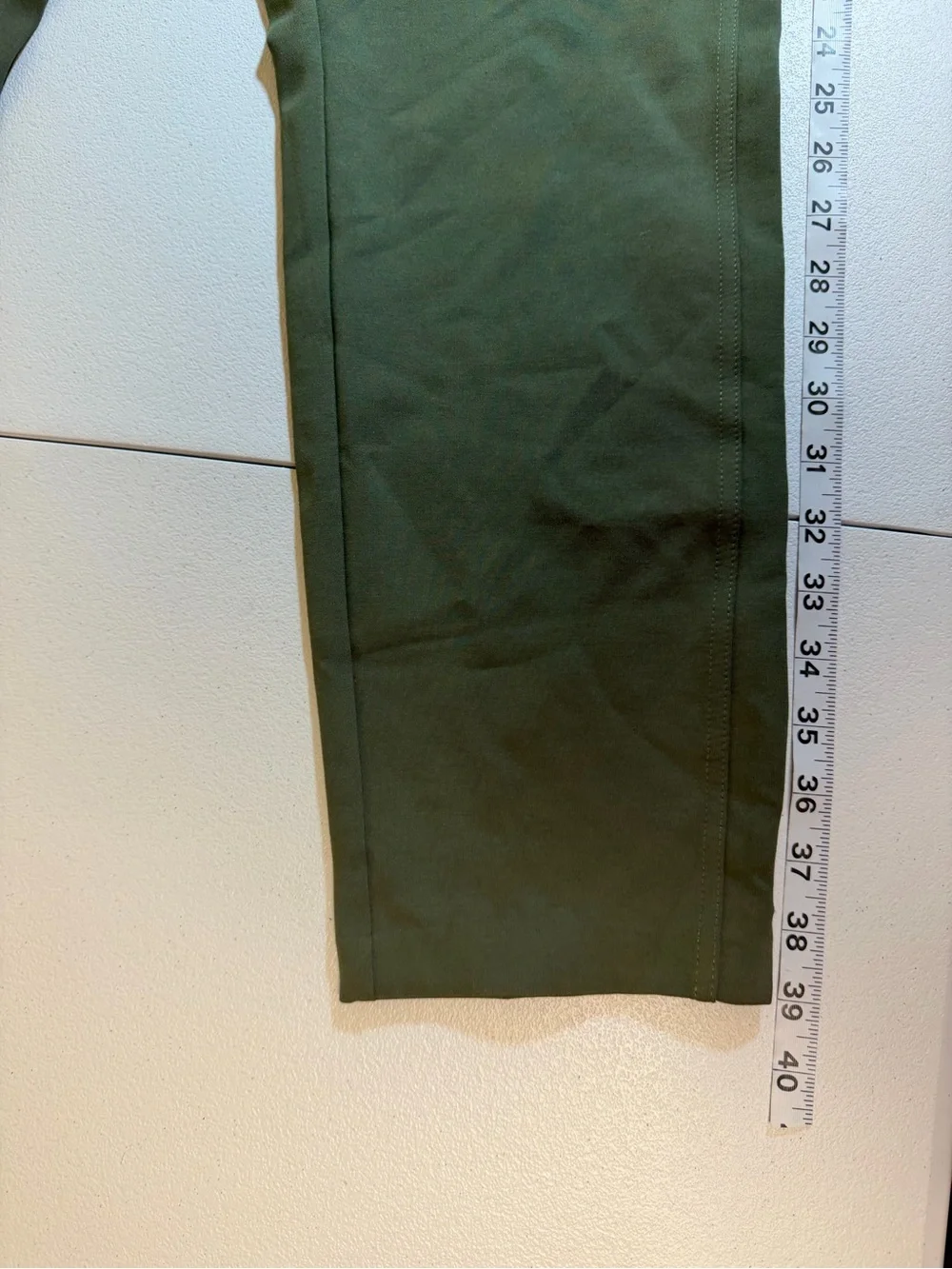 Express Olive Green Pull-On Ankle Pants Size XL High Rise Stretch Slim Leg NWT - Picture 10 of 10